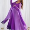 NKB-51PURLE_3.jpg Royal Purple Soft Georgette Anarkali Suit Set