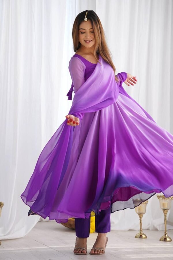 NKB-51PURLE_5.jpg Royal Purple Soft Georgette Anarkali Suit Set