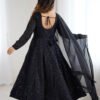 NKB-55BLACK_4.jpg Maroon Color Lucknowi Sequence Work Anarkali Suit
