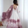 NKB-60ONION_2.jpg Onion Color Organza Silk Anarkali Suit with Dupatta