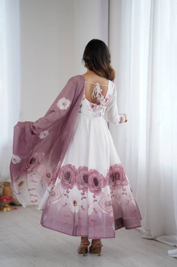 NKB-60ONION_2.jpg Onion Color Organza Silk Anarkali Suit with Dupatta