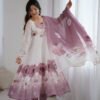 NKB-60ONION_5.jpg Onion Color Organza Silk Anarkali Suit with Dupatta