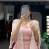 NNK1119_5.jpg Premium Tender Pink Allnen Crush Lehenga Set with 5 Meter Flair