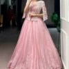 NNK1119_6.jpg Premium Tender Pink Allnen Crush Lehenga Set with 5 Meter Flair