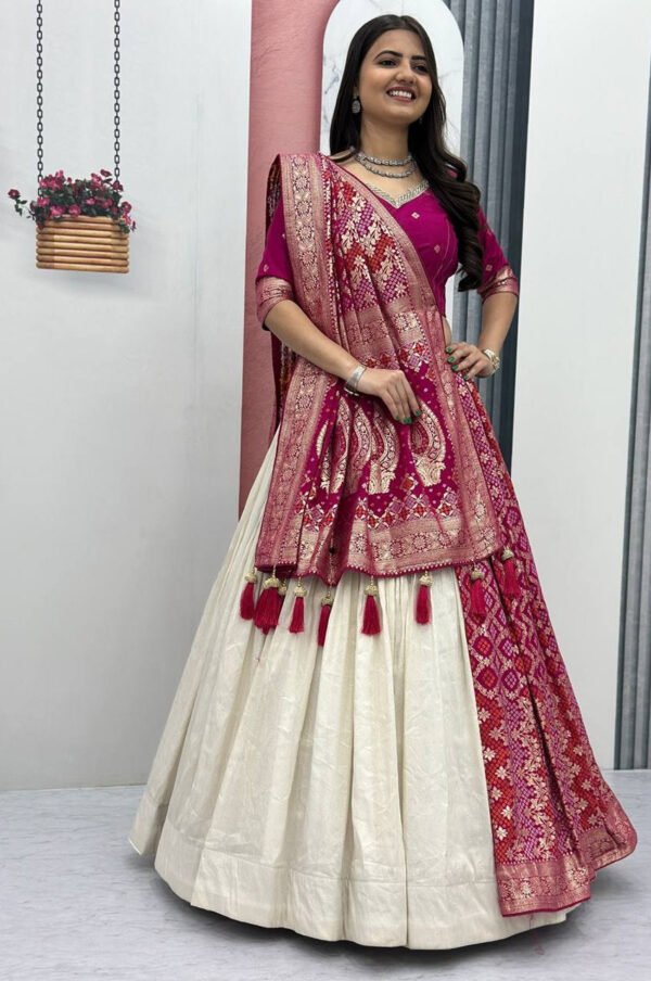 Pc-560_3.jpg Rani Pink Lehenga Saree Set – Royal Elegance with Modern Flair