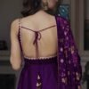 Purpulecl_1.jpg Gorgeous Violet Heavy Faux Georgette With Fully Flair Anarkali Suit