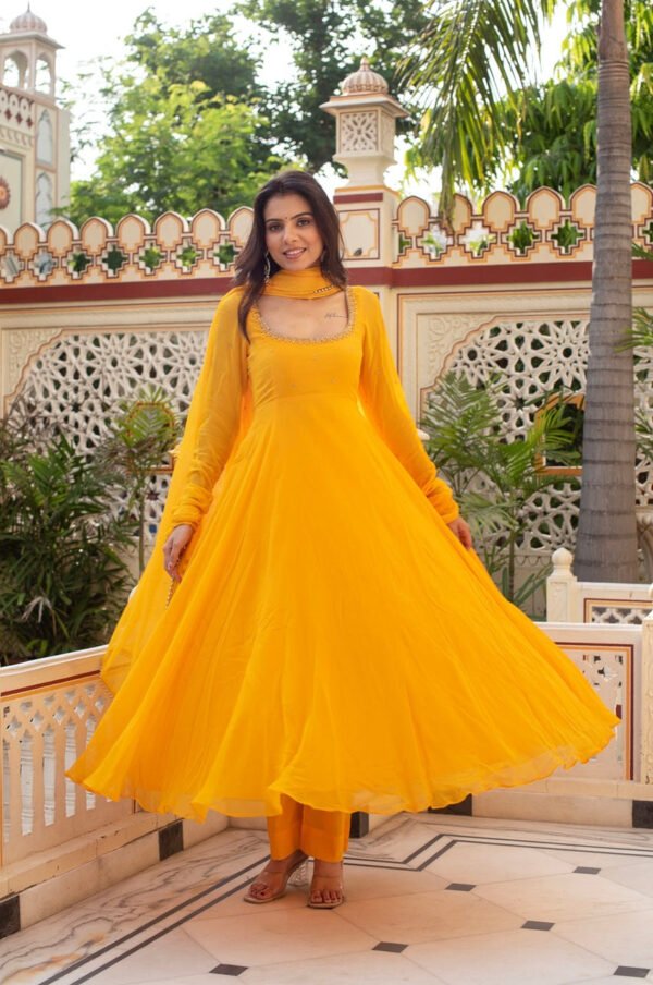 RTC-5935_4.jpg Mustard Yellow Hand-Worked Premium Anarkali Set