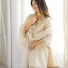 SRK-5339_3.jpg Ivory Tebby Organza Silk Sharara Suit with Real Mirror Lace Work