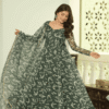 TAN110GREEN_3.png Elegant Green Tebby Organza Printed Anarkali Set