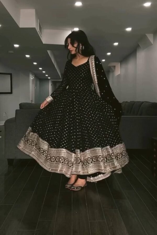 TD-168black_1.jpg Black Sequins Work Suratikart Anarkali Suit Set
