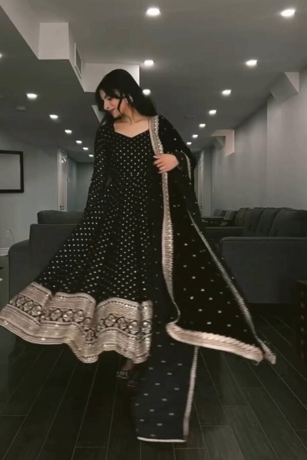 TD-168black_4.jpg Black Sequins Work Suratikart Anarkali Suit Set