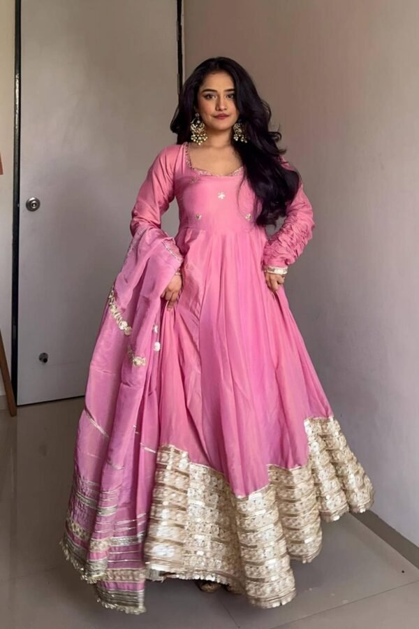 TD-6072PINK_4.jpg Pink Elegant Chinon Embroidered Suit Set