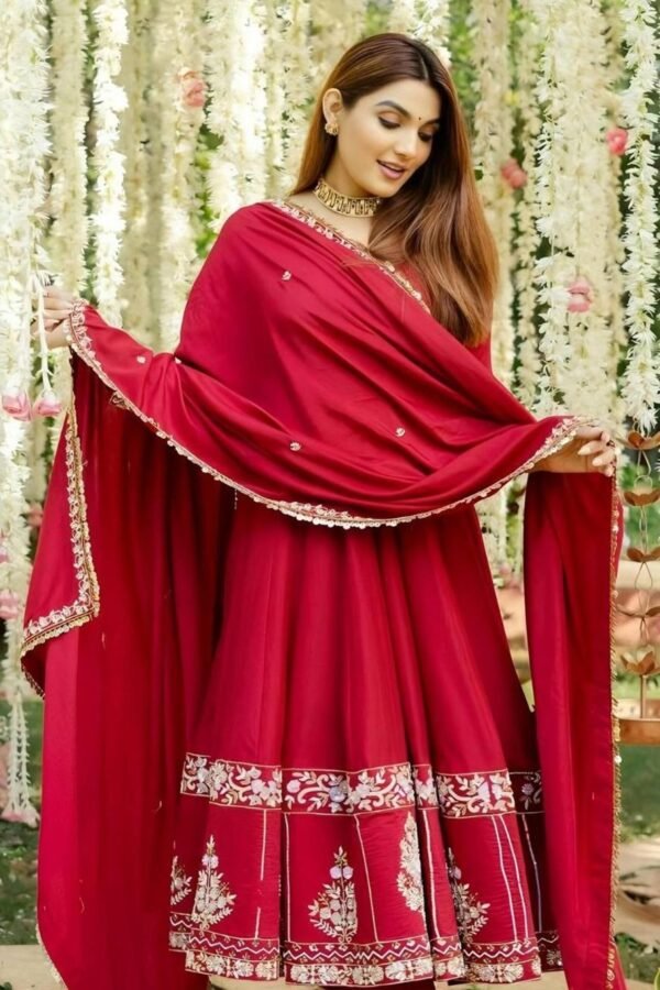 TD-6074RED_3.jpg Red Wedding Wear Heavy Embroidered Anarkali Suit