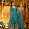 TD-6098_3.jpg Crushed Silk Anarkali Suit Set