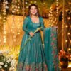 TD-6098_4.jpg Crushed Silk Anarkali Suit Set