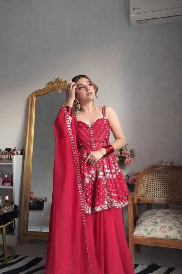 TD-6103_4.jpg Gulal Georgette Sharara Set with Heavy Sequins & Zari Embroidery