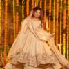Off-White Wedding Special Palazzo Suit Set