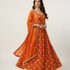 og_1_285c78b9-2553-4190-b460-0a412912f609.jpg Elegant Orange Fandy Silk Anarkali Set